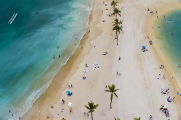 Foto auf Acrylglas Luftbild Waikiki Beach from above