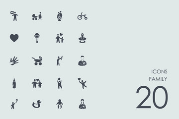 Set of family icons