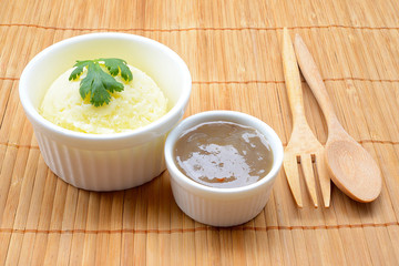 Mashed Potato with Gravy Sauce
