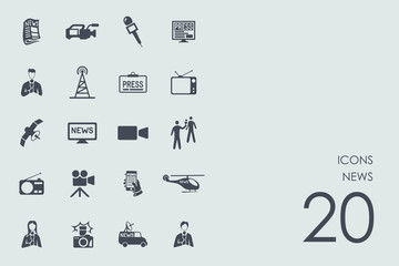 Fototapeta premium Set of news icons
