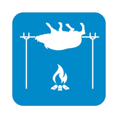 Grilled boar icon. Vector illustration