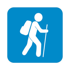 Hiking icon illustration isolated vector sign symbol