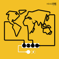 Connection flat design fashion