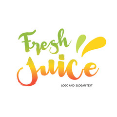 Healthy juice logo vector logo template. hand drawing logo.