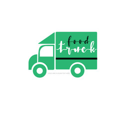 Fototapeta premium Hand drawn calligraphic font. Vector handwritten brush script. food truck logo