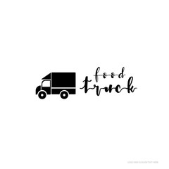 Hand drawn calligraphic font. Vector handwritten brush script. food truck logo