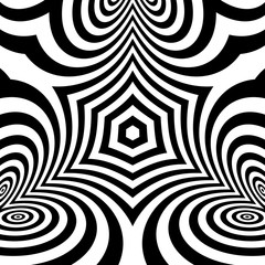 Abstract 3d Geometrical Background. Pattern With Optical Illusion. Vector Illustration. 
