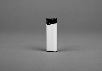 White blank gas lighter mock up stand