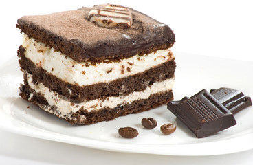 image of cake on a plate close up