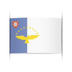 Flag of Azores. Element for infographics.