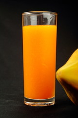 Glass of Fresh organic fruit juice 
