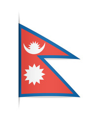 Fototapeta premium Flag of Nepal. Element for infographics.