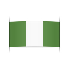 Flag of Nigeria. Element for infographics.