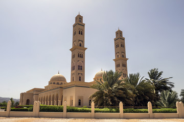 Fototapeta na wymiar mosque with two minarets