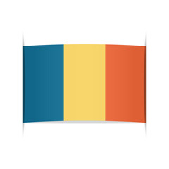Flag of Romania. Element for infographics.