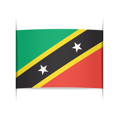 Flag of Saint Kitts and Nevis. Element for infographics.