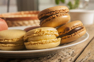 colourful french macaroons