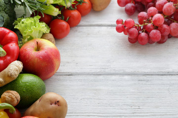 raw vegetables on white boards
