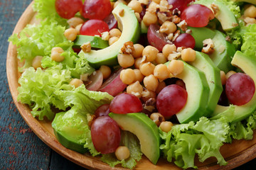 healthy lifestyle salad with chick-pea
