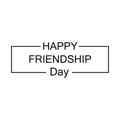 Happy friendship day background with white sign