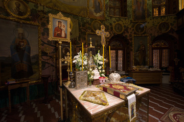 Fototapeta na wymiar The altar of the Orthodox Church