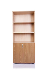 Office cabinet shelf isolated on white background
