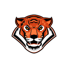 Tiger angry logo. Emblem for sport team. Mascot.