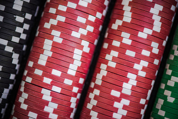 close view on casino chips