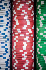 Fototapeta premium poker chips stack in piles
