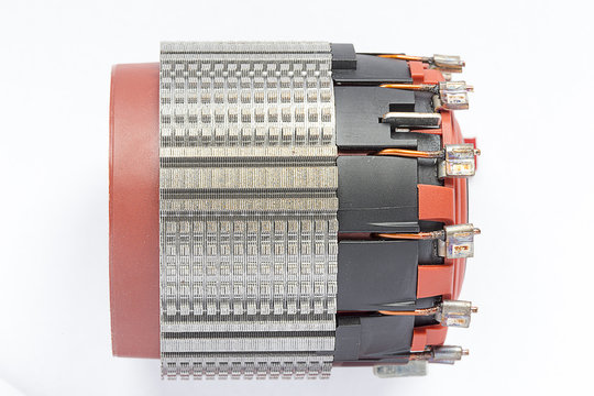 the stator of the electric motor