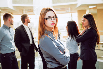Business woman talking on the phone