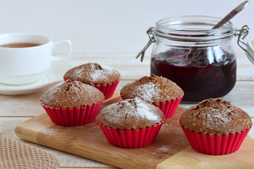 muffins with cocoa