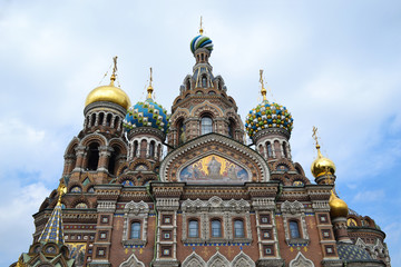 Fototapeta na wymiar June 2016. Temple Spas-na-krovi. Saint Petersburg, Russia.