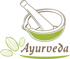 Ayurveda. Icon for design