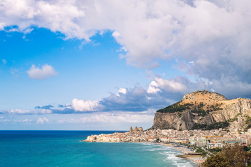 Fototapeta na wymiar Beach of Cefalu, Sicily