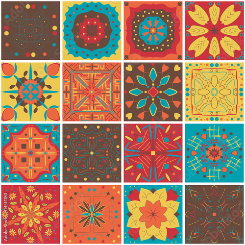 "Vector set of abstract patterns." Imágenes de archivo y vectores