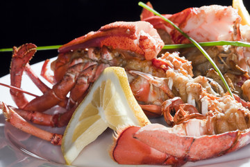 lobster with lemon