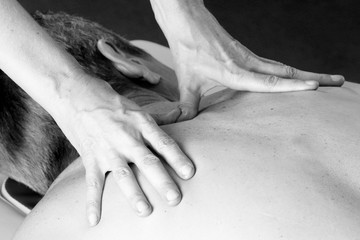 masseur's hands