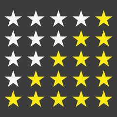 Simple star rating. With outlines makes the stars pop out from background