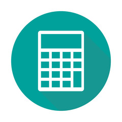 Flat calculator icon isolated on white background