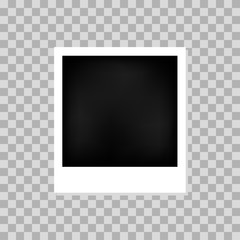 Photo frame retro vintage. Photo frame isolated on a background. Frame mock up. Photo frame on plaid background