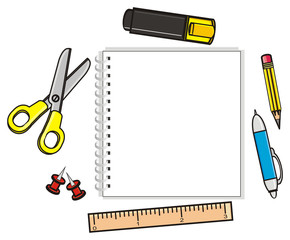  background, isolated, children, school, study, September, stationery, symbol, notebook, notepad, lettering, letters, business, utensils, objects, pencil case, business, paper, clean, blank, epmty