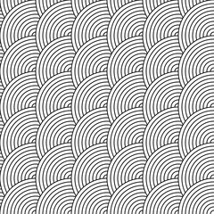Vector seamless pattern of circles in squama style