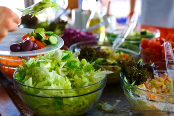 Fotobehang Fresh Salad Bar © nehal zafar
