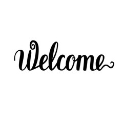 Welcome. Brush lettering.