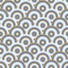 Vector seamless pattern of semi circles