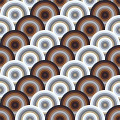 Vector seamless pattern of semi circles