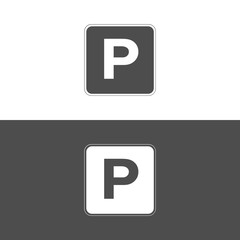 Icono de señal de aparcamiento 