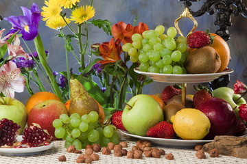 fruits and flowers
