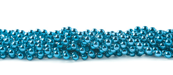 Line of beads garland thread isolated
